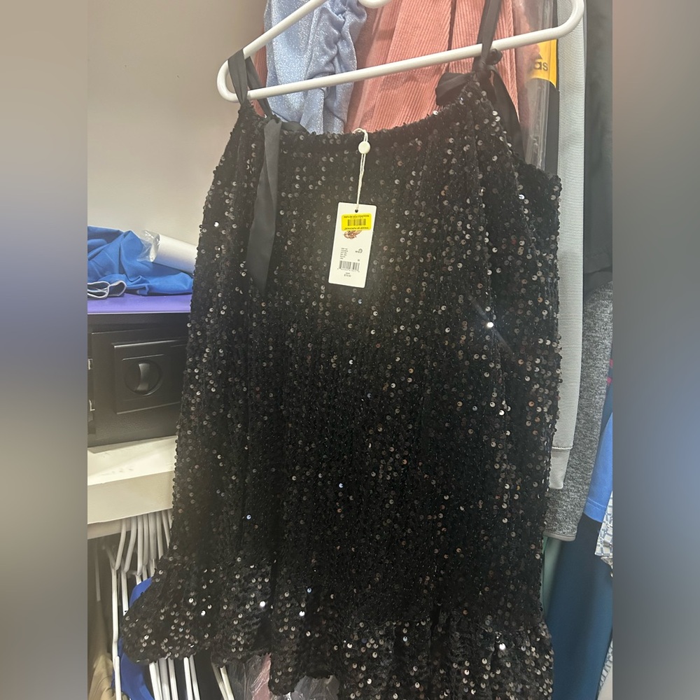 Black Sequin Dress